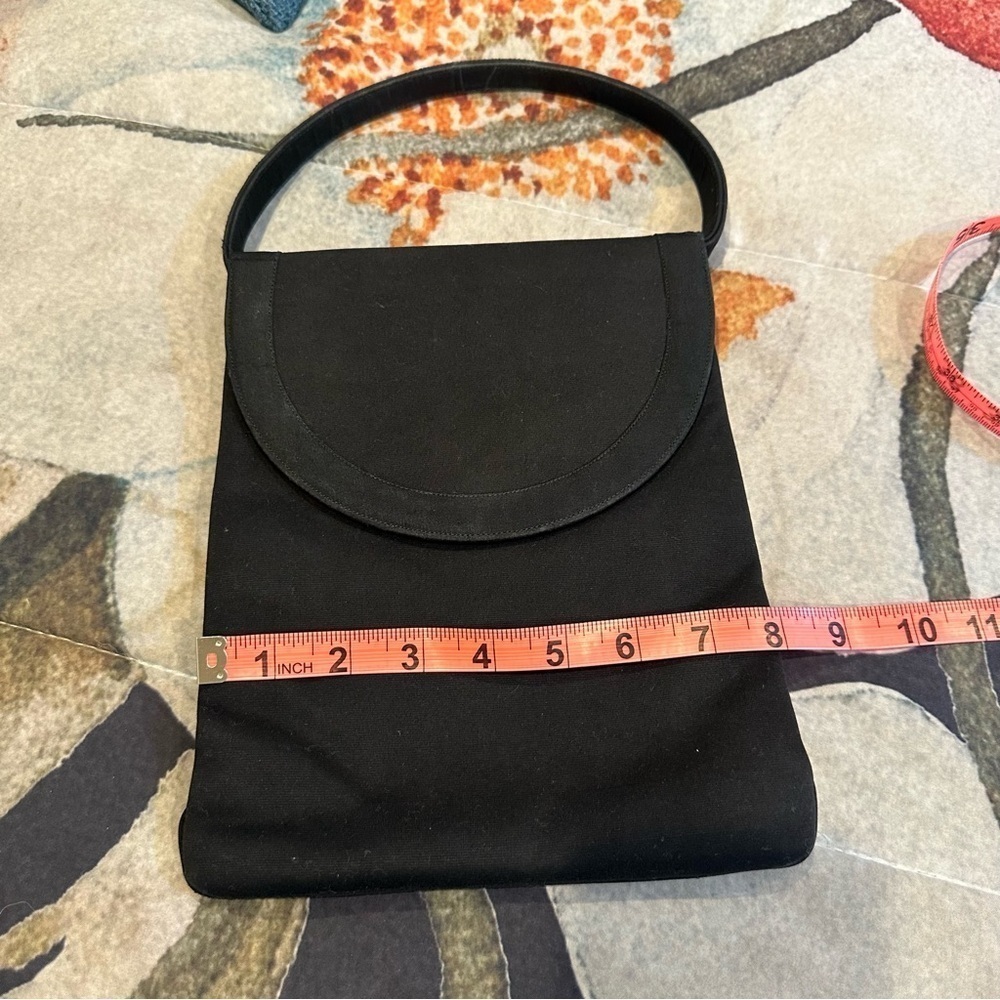 Vintage Palazzo black evening handbag fancy dressy purse matte satin finish - Picture 10 of 13